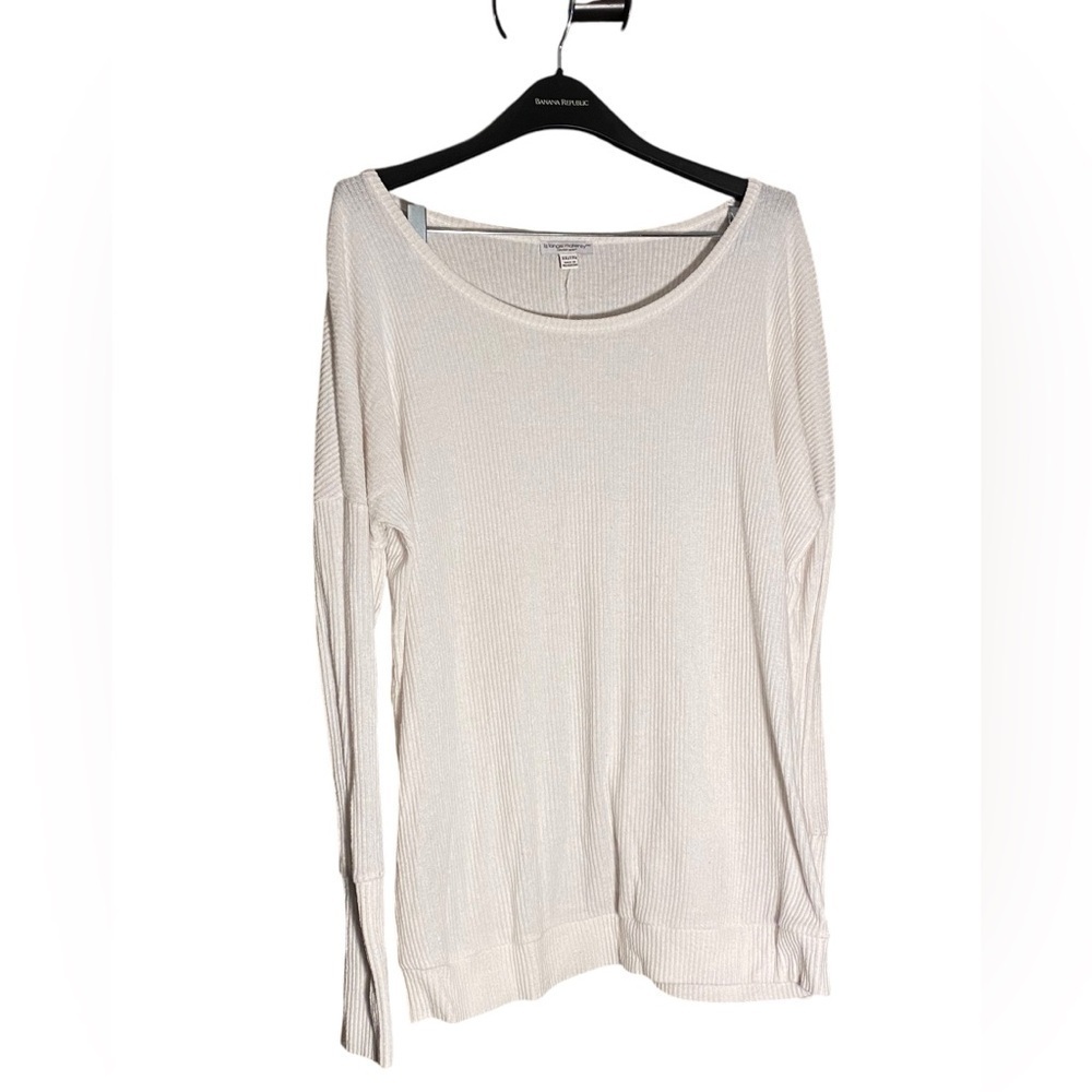Liz Lange For Target White Ribbed Maternity Long Sleeve Sweater Size XXL